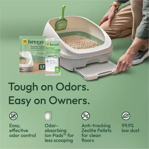 Vista 7 de Almohadillas de recambio Purina Tidy Cats para gatos, sin perfume, para usar con el sistema de limpieza Breeze, Sin fragancia