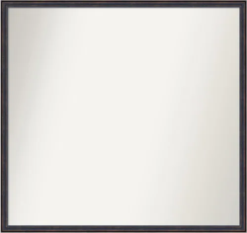 Vista 63 de Amanti Art Espejo de baño de bronce para sobre el fregadero, 25 x 26 pulgadas, espejo rectangular de bronce oscuro, marco de madera tradicional