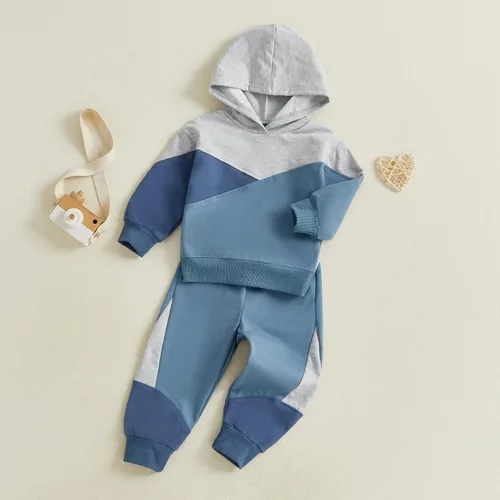 Vista 192 de Conjunto de ropa de otoño e invierno para bebé y niño, sudadera larga con capucha y pantalones para niños pequeños, 6, 12, 18, 24 meses, 2T Adorable