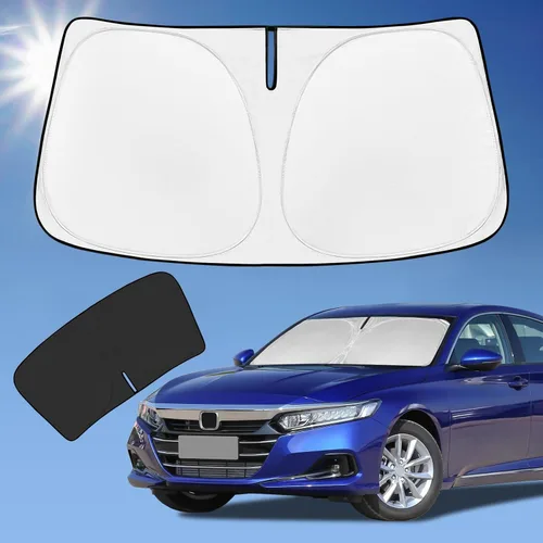 Vista 28 de Parasol de 2025 capas para parabrisas, ajuste personalizado, tela 240T, parasol retráctil que bloquea los rayos ultravioletas, accesorios