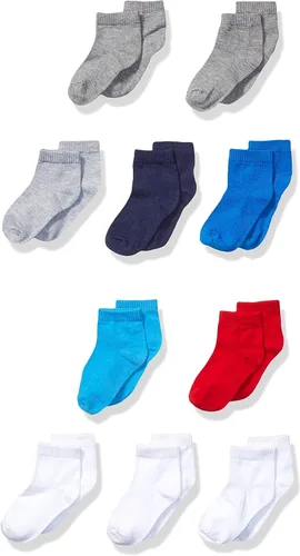 Hanes Calcetines para bebés y niños pequeños, tobillo y corte bajo, paquete de 10 pares