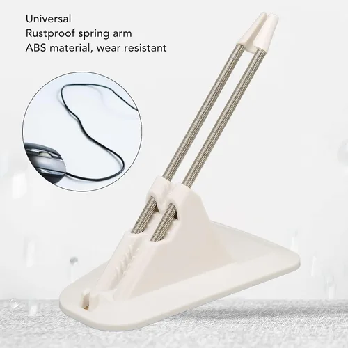 Vista 3 de Mouse Bungee, universal y elegante, simple, a prueba de óxido, soporte de cable de mouse portátil, color negro para deportes electrónicos (blanco)