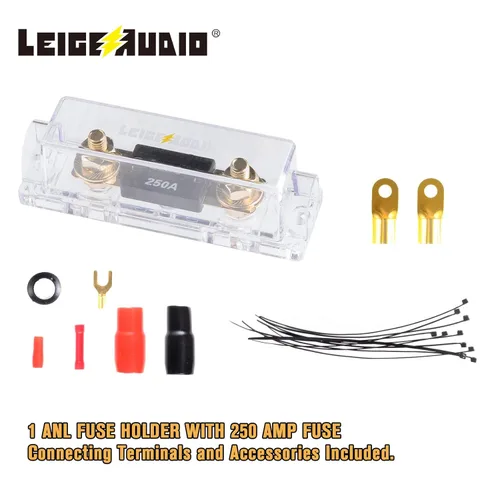 Vista 5 de Kit completo de cableado de amplificador de calibre 0 AWG, kit completo de cableado de instalación de amplificador de 0 AWG. El kit de cableado