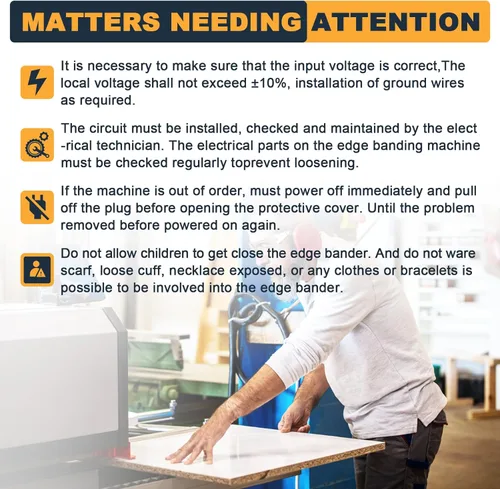 Vista 5 de YUCHENGTECH Máquina automática de bandas de borde Máquina de bandas de borde para carpintería Máquina de bandas de borde Sellado de madera Recorte