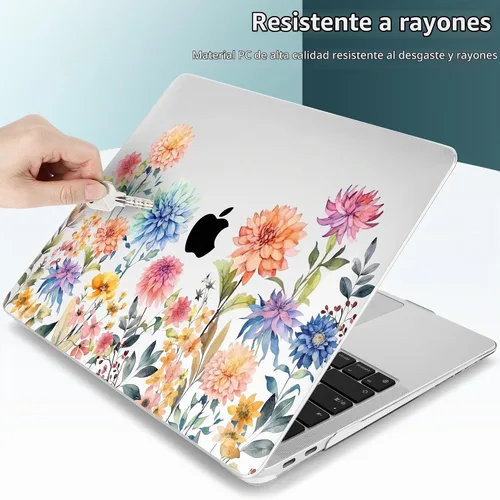 Vista 3 de TWOLSKOO para MacBook Air de 13 pulgadas, funda 2021 2020 2019 2018 modelo A2337 M1 A2179 A1932 con pantalla Retina y Touch ID, cubierta rígida