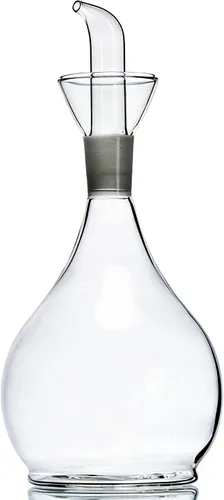 Vista 4 de Eleton 's Planet - Decantador de aceite de vidrio y cruet de 14 onzas, dispensador de aceite de oliva piriforme
