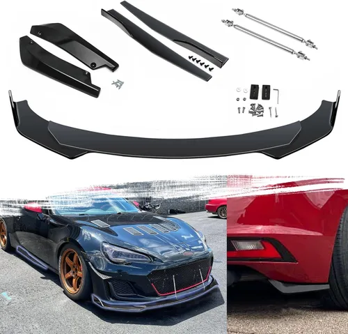 Vista 12 de x xotic tech Labio Universal para Parachoques Delantero Alerón de Barbilla Divisor Difusor Protector de Ala Moldura Kit de Carrocería de Coche