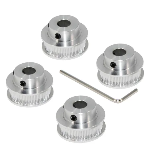 Vista 22 de 2GT Poleas 80 dientes 0.472 in diámetro 80T correa dentada Poleas de rueda síncrona aluminio para ancho 0.236 in correa 3D impresoras piezas, 4