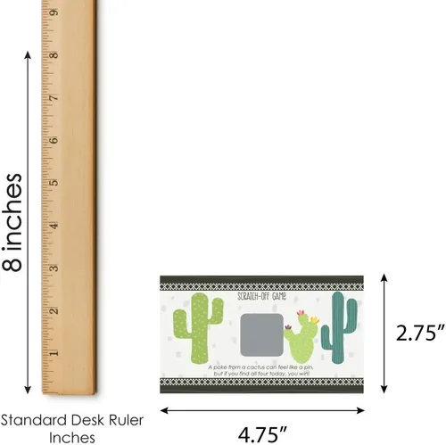 Vista 6 de Big Dot of Happiness Prickly Cactus Party - Juego de tarjetas para raspar para fiesta - 22
