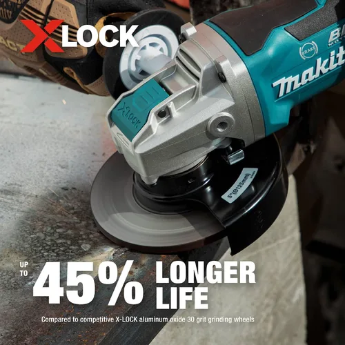 Vista 2 de Makita E-00424 X-Lock 4-1/2" x 1/4" x 7/8" Tipo 27 Propósito general 36 Grit Metal abrasivo muela abrasiva