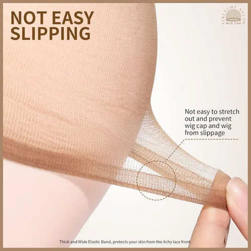 Vista 5 de Teenitor 20 gorras de peluca HD, gorras de peluca para mujer con encaje frontal, gorra de media, gorra de peluca transparente, gorras de peluca