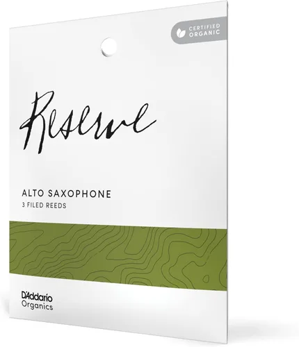 D'Addario Organic Reserve - Cañas de saxofón alto - Cañas para saxo - Selladas individualmente - Fuerza 2.0, paquete de 3