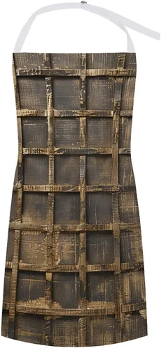 MUSM Apron for Adults - 27.6 X 31.5 Inch, Heavy-Duty Polyester Aprons with Two Large Pockets, Waterproof Metallic Gold Mesh Kitchen Apron for