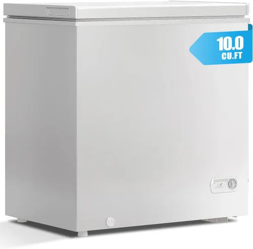 Vista 10 de Congelador de cofre de 7.0 pies cúbicos, congelador profundo blanco con cestas extraíbles, congelador compacto de pie con puerta superior abierta