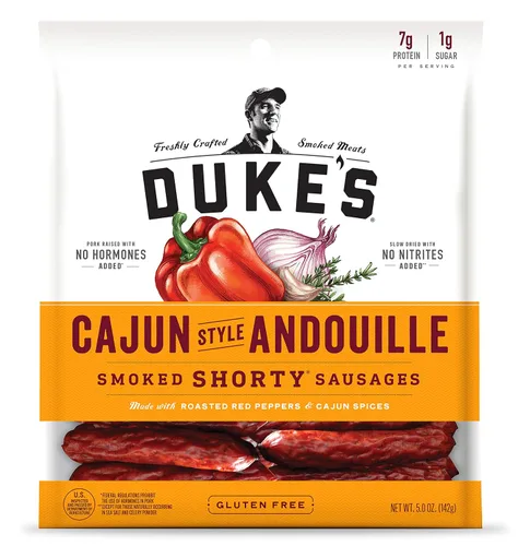 Vista 5 de Duke's Salchichas cortas ahumadas Andouille al estilo cajún y picantes