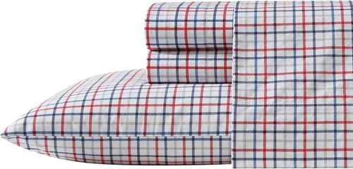 Vista 22 de Nautica - Juego de sábanas tamaño twin, sábanas refrescantes nítidas y confeccionadas con una sensación suave y ligera de percal de algodón