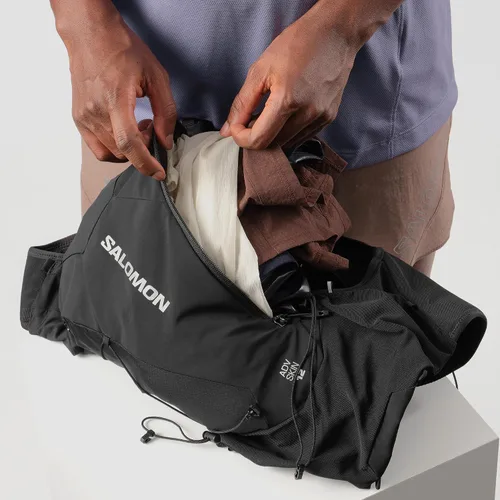 Vista 7 de Salomon Unisex Advance Skin 12 Chaleco de hidratación unisex para trail running de 12 litros Negro