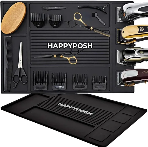 Tapete magnético de barbería, tapetes de barbería para cortadoras, almohadilla de salón de barbería para estación, tapete de mesa, organizador de
