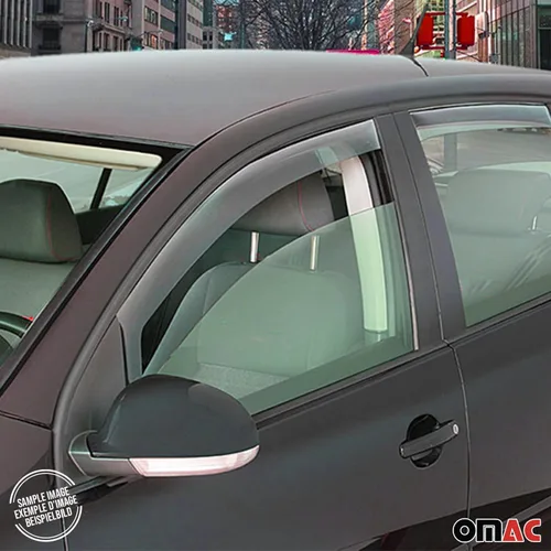 Vista 9 de OMAC Set deflector de capó y visera de ventana para Dodge Sprinter 2003-2006 Smoke