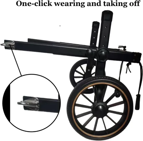 Vista 5 de Back Legs Dog Wheelchair, Adjustable Dog Carts with 2-Wheels for Small/Large Doggy, Lightweight Pets Back Limb Walking Mobility Aids, Pet