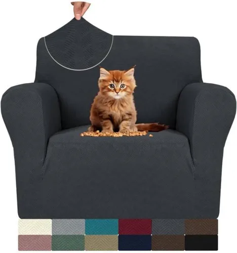 Vista 55 de MAXIJIN Funda súper elástica para sofá de 3 cojines, funda universal de 1 pieza para sofá de sala de estar, protector de muebles de elastano, apto