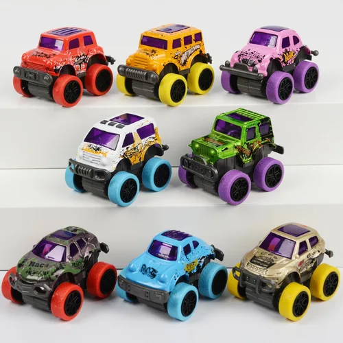 Vista 3 de Monster Truck Christmas Stocking Stuffers for Boys Age 3-6 – Pull Back Monster Trucks for Party Favors, Set of 8
