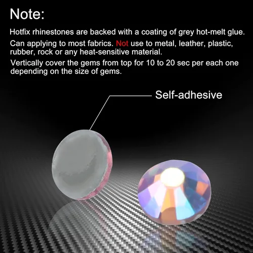 Vista 124 de Hot Fix - Diamantes de imitación de cristal con parte trasera plana, gemas de diamante de 0.189 in (20 ss, 1440 unidades, rojo)