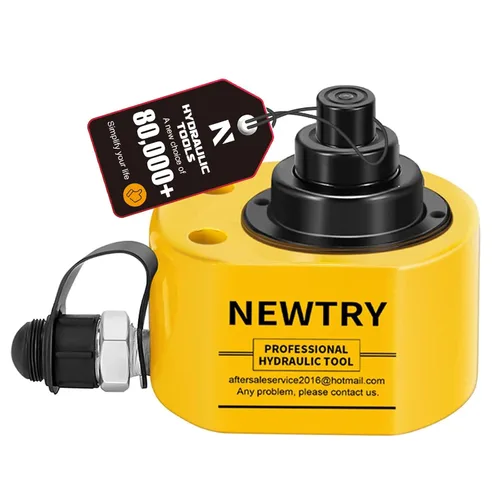 Vista 9 de NEWTRY Gato Hidráulico Ram Jack 20T Cilindro Hidráulico de Perfil Bajo Ram Jack Multisección Carrera de 1.2" Cilindro de Elevación Mini, Portátil