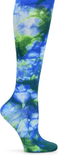 Vista 11 de Nurse Mates Calcetines de pantorrilla para mujer Compresión de 12-14 mmHg Soporte y comodidad superiores 1 par Tinte espacial Aqua Breeze