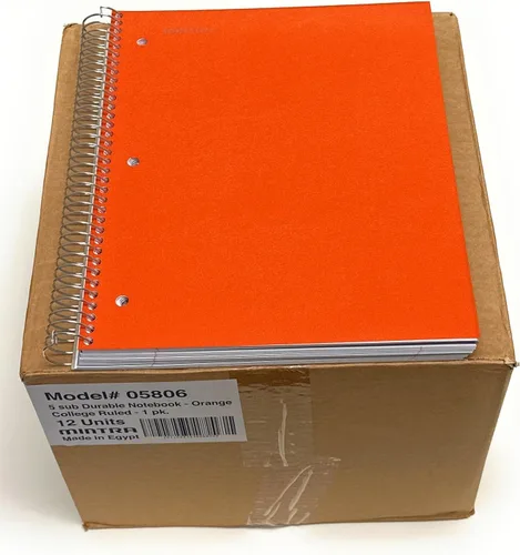 Vista 5 de Mintra Office Cuadernos de Espiral Duraderos, 5 Materias (Hielo Ártico, Rayado Universitario 1pk)