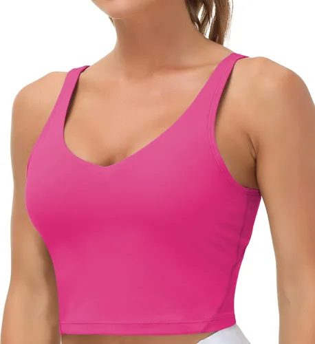 THE GYM PEOPLE - Sostén deportivo para mujer, sin varillas, acolchado con soporte medio