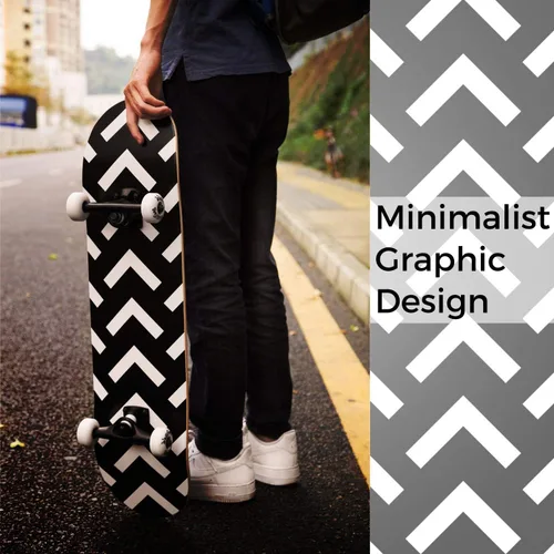 Vista 6 de WhiteFang Patinetas para principiantes, patineta completa de 31 x 7.88 pulgadas, 7 capas de arce canadiense con doble kick cóncavo estándar