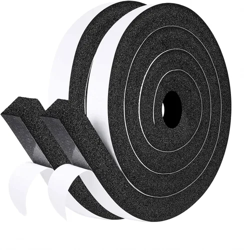 fowong Sello para ventana de aire acondicionado de 1 pulgada x 1 pulgada, burlete grueso de CA para intemperie, cinta selladora adhesiva de espuma