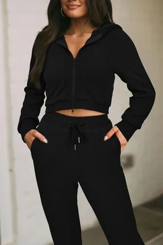 Vista 5 de MASCOMODA Conjunto de 2 piezas para mujer, sudadera con capucha y pantalones deportivos de otoño con bolsillos