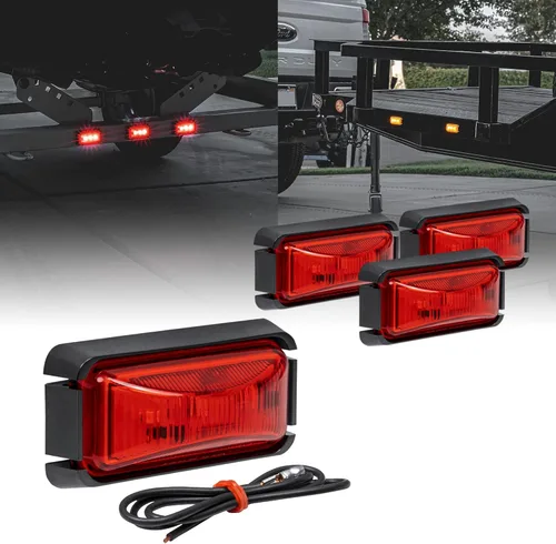 Vista 9 de TRUE MODS Luz de marcador LED ámbar de 2.5 pulgadas con bisel negro [DOT FMVSS 108] [SAE P2PC] [montaje superficial] [impermeable IP67] Luces