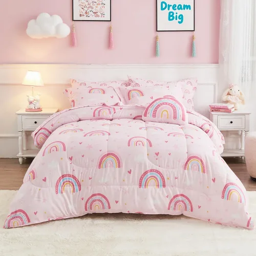 Vista 9 de Mooreeke Juego de edredón tamaño Twin para niños de 6 piezas, juego de ropa de cama azul camión para adolescentes, ropa de cama de microfibra suave