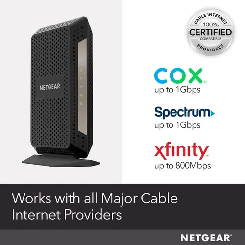 Vista 3 de NETGEAR Módem de cable DOCSIS 3.1 (CM1000) Módem Gigabit, Compatible con todos los principales proveedores de cable, incluyendo Xfinity, Spectrum