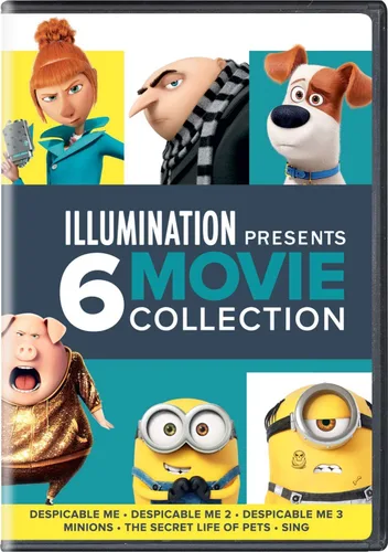 Illumination Presents 6-Movie Collection (Despicable Me Despicable Me 2 Despicable Me 3 Minions The Secret Life of Pets Sing)