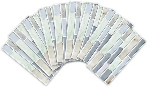 Vista 16 de Alwayspon Adhesivo de transferencia de azulejos con efecto mármol, adhesivo autoadhesivo para pared, calcomanías de azulejos para decoración