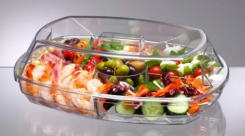 Vista 5 de Prodyne SB-5 Aperitivos de tapa abatible en hielo, 15 pulgadas, transparente