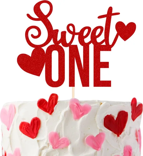 Vista 9 de 1 decoración de pastel para el día de San Valentín con corazón con purpurina de dulce amor, decoración para el primer día de San Valentín, temática