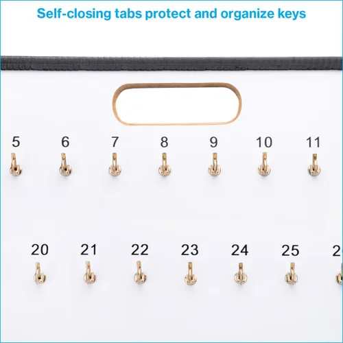 Vista 3 de SSWBasics Tablero para llaves con pestañas de cierre automático - 105 ganchos - 29 pulgadas de ancho x 31 pulgadas de largo