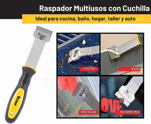 Vista 3 de Titan 11030 Rascador multiusos de 9-1/4 pulgadas Incluye 1 cuchilla de afeitar extra resistente
