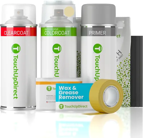 Vista 111 de TouchUpDirect 1J7 Atomic Silver Metallic Compatible con Lexus Exact Match - Aerosol de pintura de retoque - Kit esencial