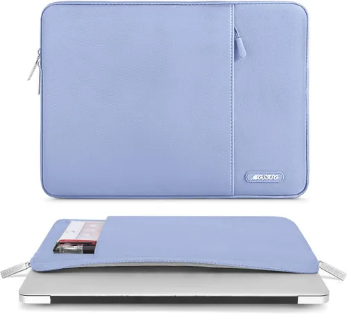 Vista 72 de MOSISO Funda vertical de poliéster con bolsillo para laptop de 13 pulgadas, para computadora MacBook Air M4, M3, M2 y M1 de 2025 a 2018 y Pro M2