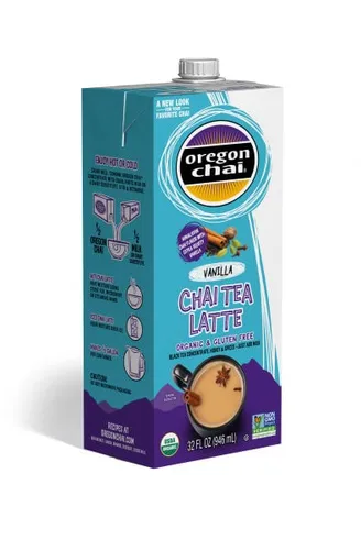 Vista 6 de Oregon Chai Vanilla Chai Tea Latte Concentrate Cajas de 32 onzas (paquete de 6), Concentrado de té Chai líquido, Té negro con especias para uso
