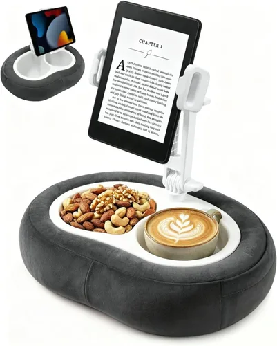 Vista 11 de Soporte de almohada para tableta, compatible con Kindle de 5"-12.9", iPad, teléfono/tableta, Google, Samsung, soporte giratorio de 360°
