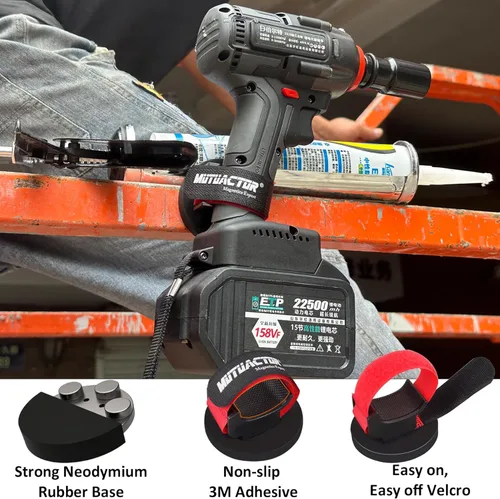 Vista 4 de MUTUACTOR Soporte magnético para herramientas, resistente, respuesta rápida, para taladros inalámbricos, llaves de impacto, tornillos, brocas