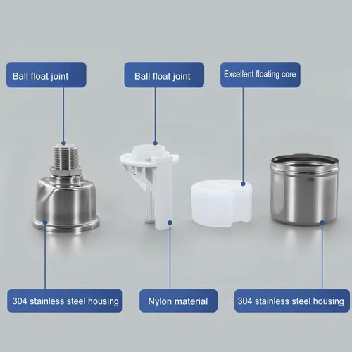 Vista 6 de Water Level Control Float Valve Automatic 304 Stainless Steel Mini Ball Valve for Tank DN20