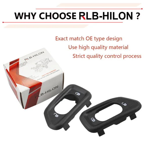 Vista 3 de RLB-HILON 1 par de bisel de interruptor de bloqueo de puerta para Jeep Wrangler JK, para 2011 2012 2013 2014 2015 2016 2017 2018 año